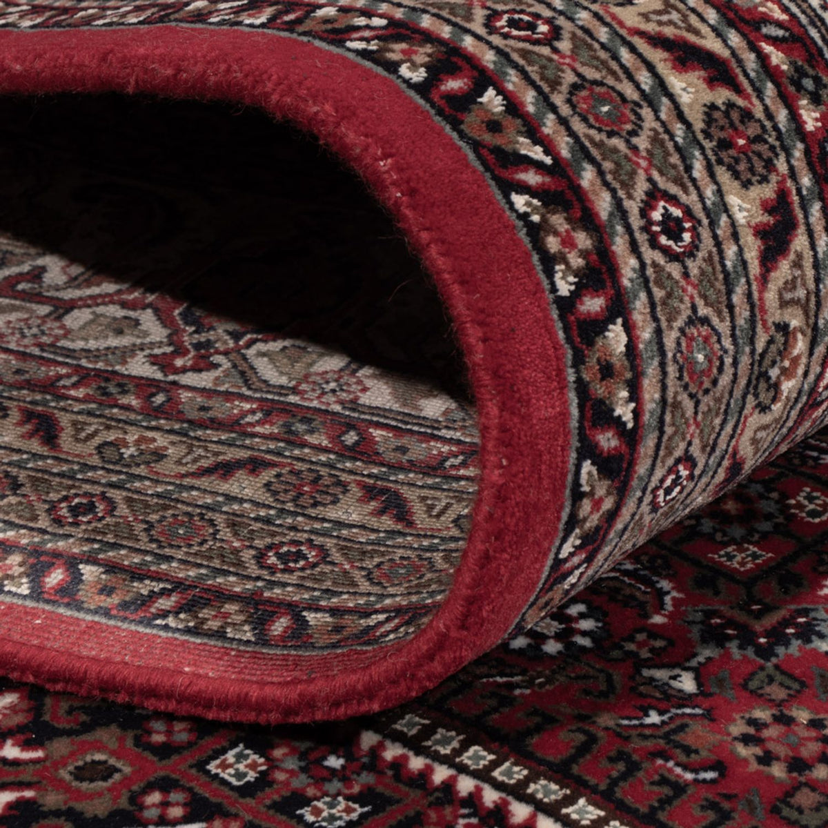 Alfombra oriental - Bidjar - Indus - 300 x 247 cm - rojo oscuro
