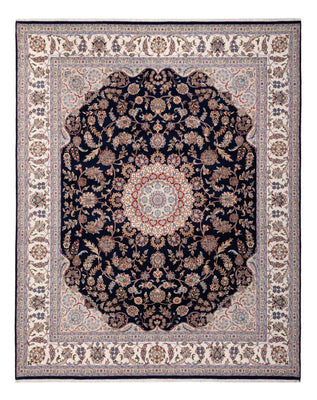 Alfombra oriental - Nain - Indus - 309 x 251 cm - azul oscuro