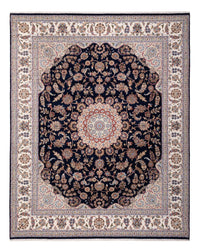 Alfombra oriental - Nain - Indus - 309 x 251 cm - azul oscuro