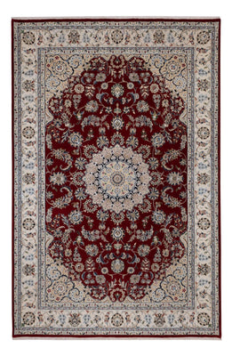 Alfombra oriental - Nain - Indus - 303 x 200 cm - rojo oscuro