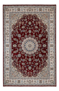 Alfombra oriental - Nain - Indus - 303 x 200 cm - rojo oscuro
