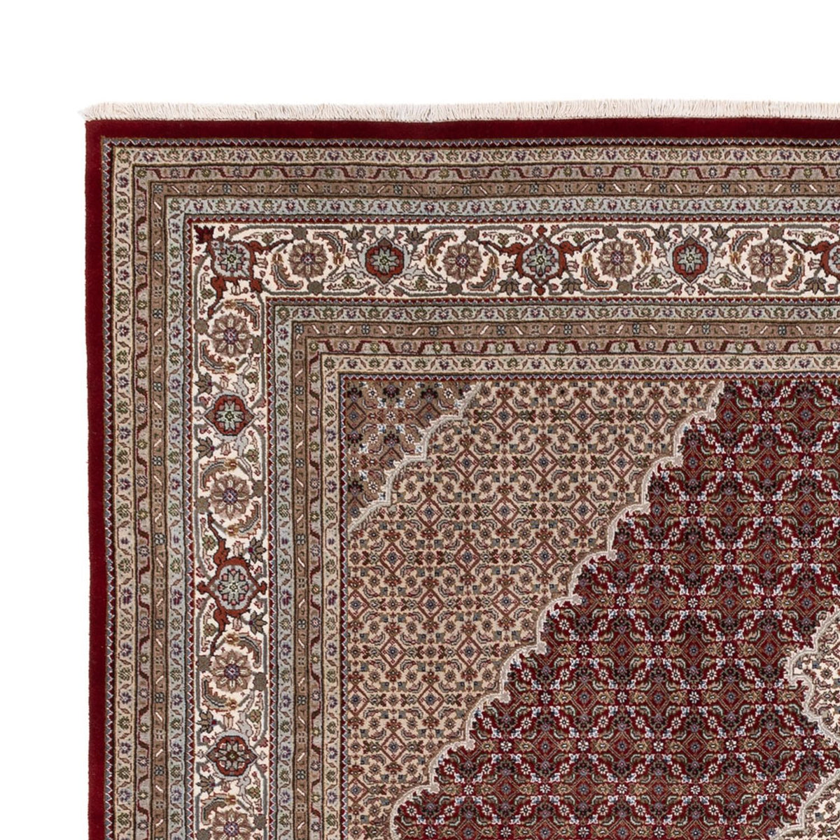 Alfombra oriental - Tabriz - 303 x 253 cm - beige oscuro