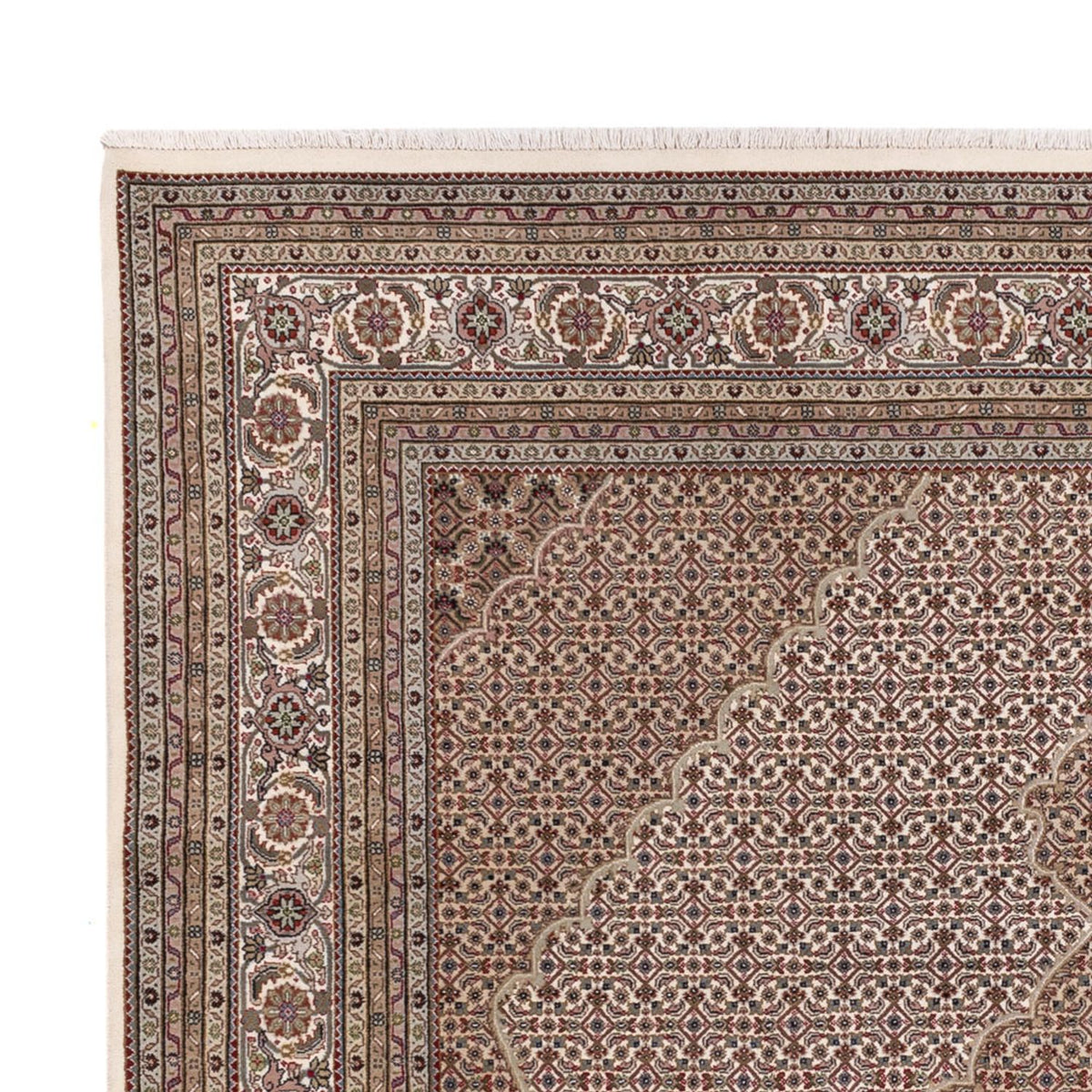 Alfombra oriental - Tabriz - 304 x 249 cm - beige oscuro