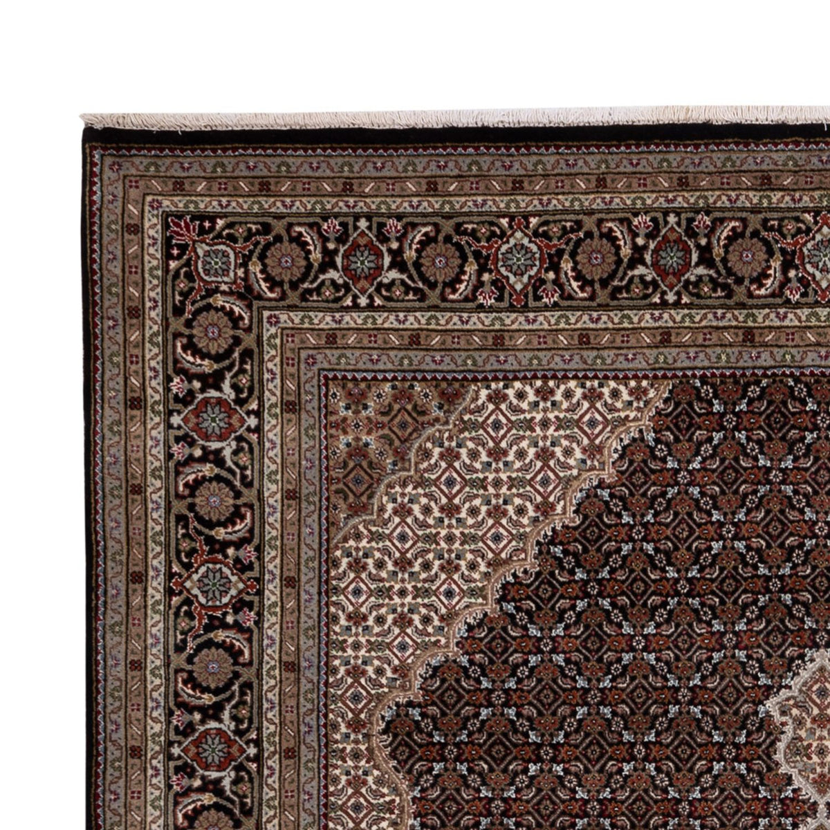 Alfombra oriental - Tabriz - 259 x 203 cm - beige oscuro