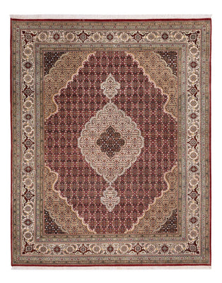 Alfombra oriental - Tabriz - 255 x 198 cm - beige oscuro