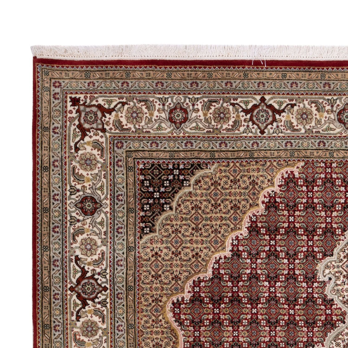 Alfombra oriental - Tabriz - 255 x 198 cm - beige oscuro