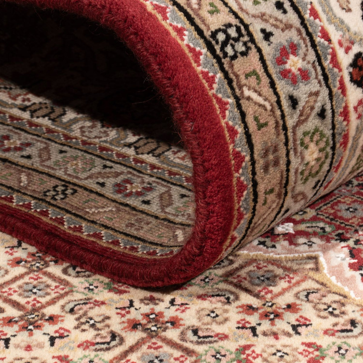 Alfombra oriental - Tabriz - 255 x 198 cm - beige oscuro