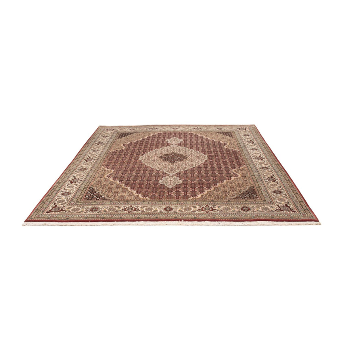 Alfombra oriental - Tabriz - 255 x 198 cm - beige oscuro