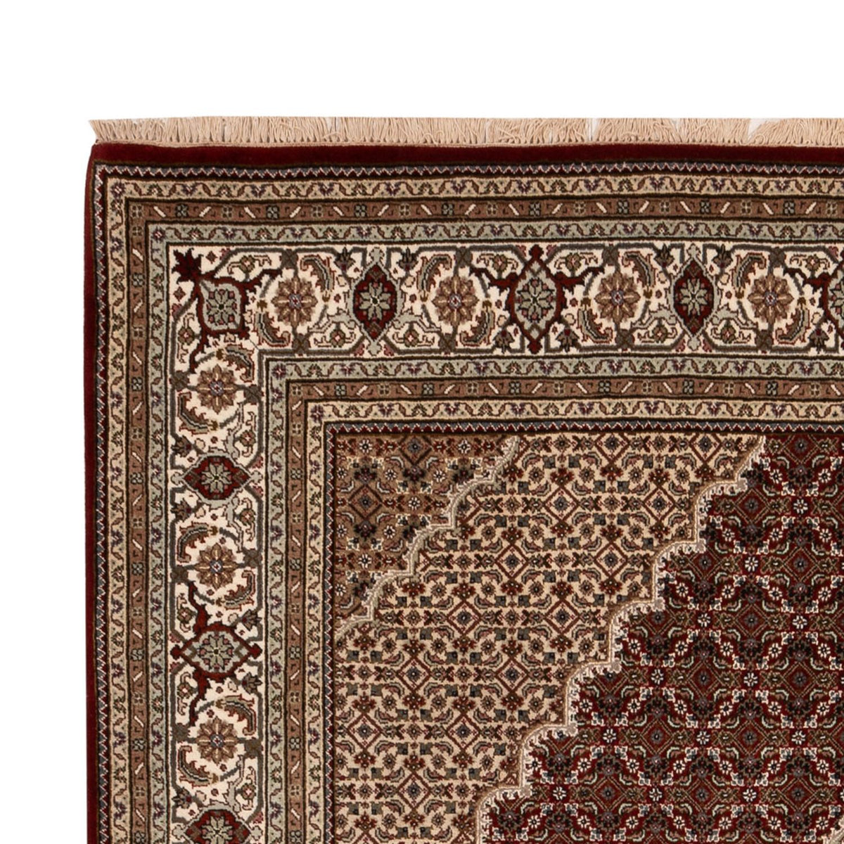 Alfombra oriental - Tabriz - 300 x 197 cm - beige oscuro