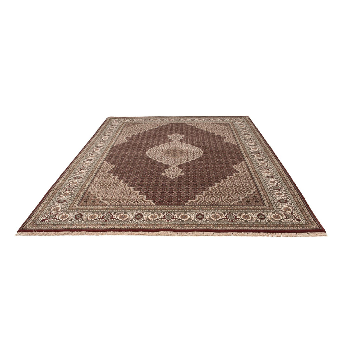 Alfombra oriental - Tabriz - 300 x 197 cm - beige oscuro