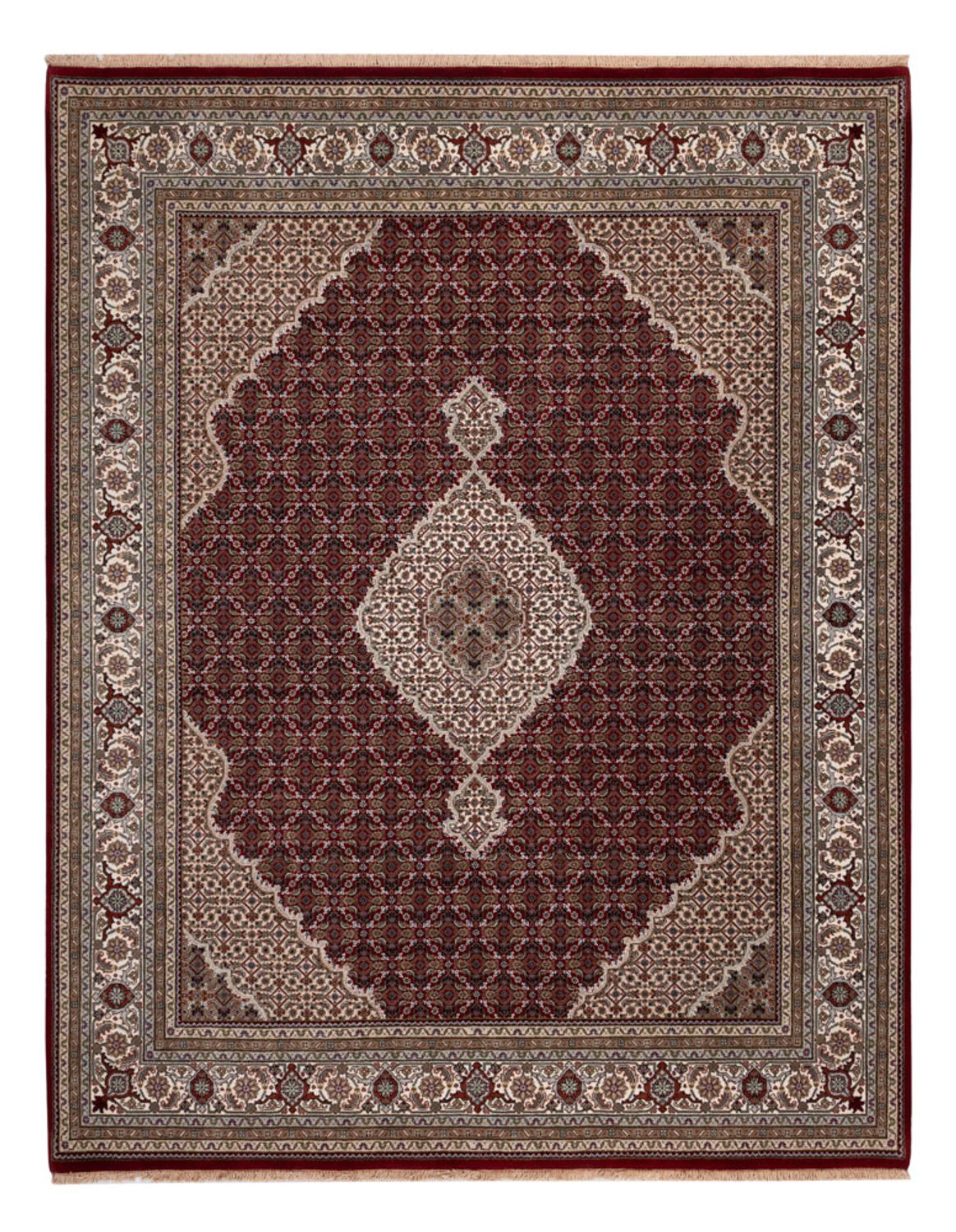 Alfombra oriental - Tabriz - 257 x 202 cm - beige oscuro