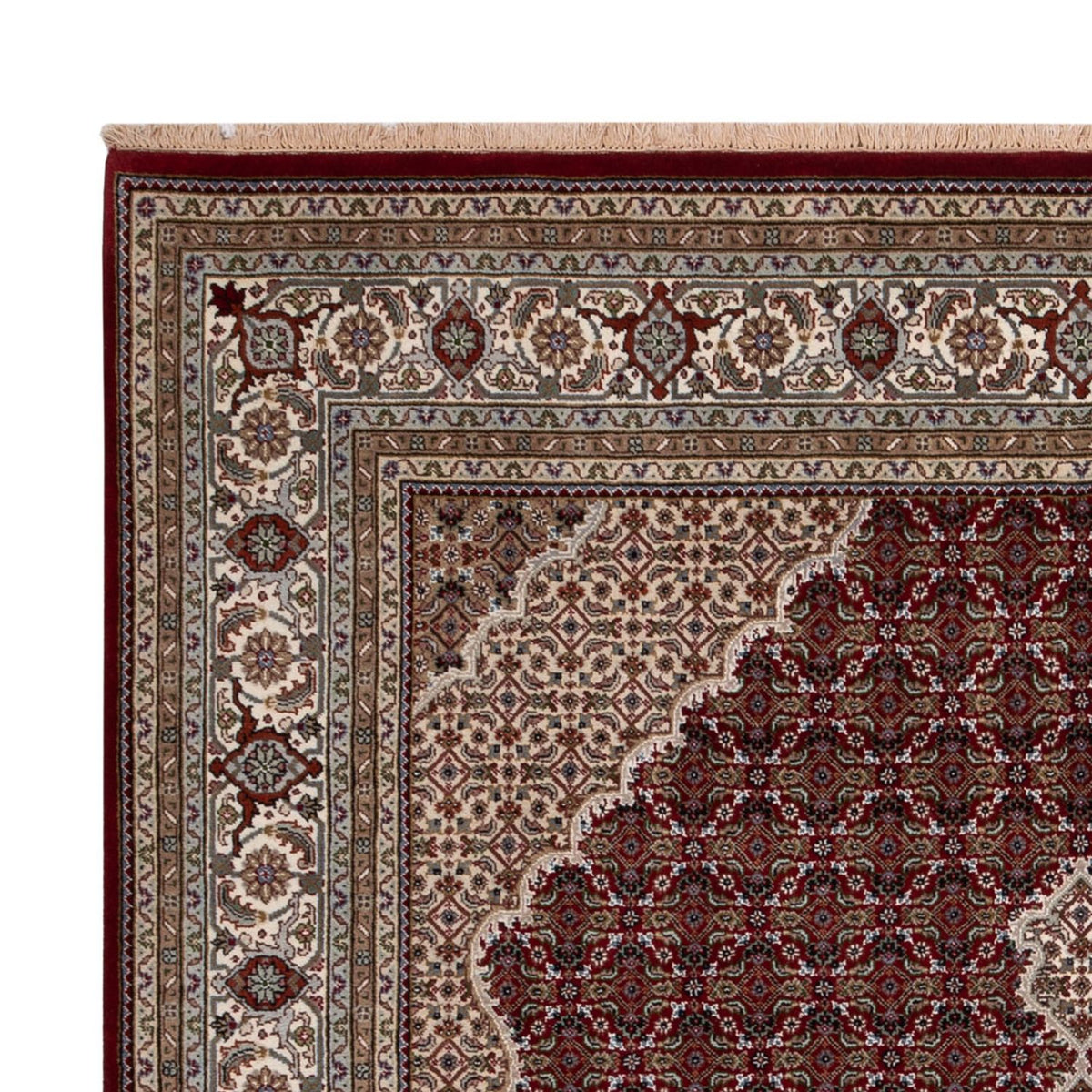 Alfombra oriental - Tabriz - 257 x 202 cm - beige oscuro