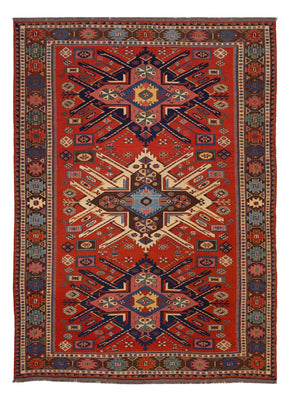 Alfombra Kelim - Oriental - Soumak - 282 x 198 cm - rojo