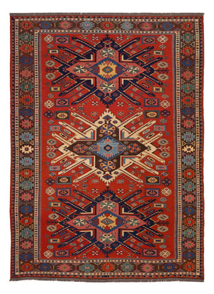 Alfombra Kelim - Oriental - Soumak - 282 x 198 cm - rojo