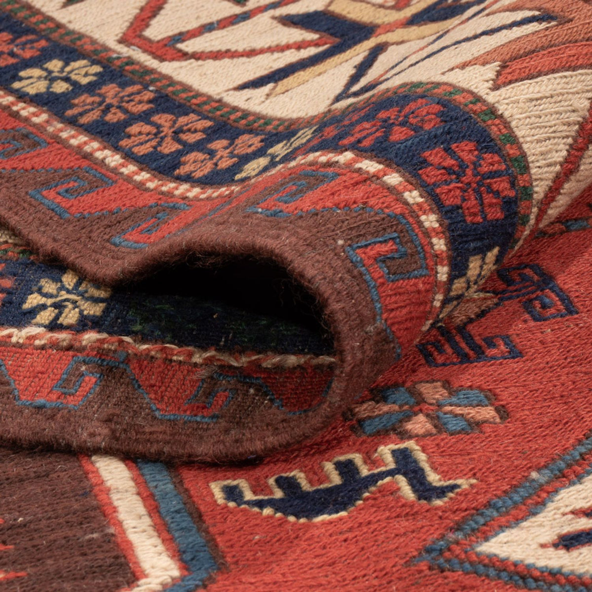 Alfombra Kelim - Oriental - Soumak - 282 x 198 cm - rojo