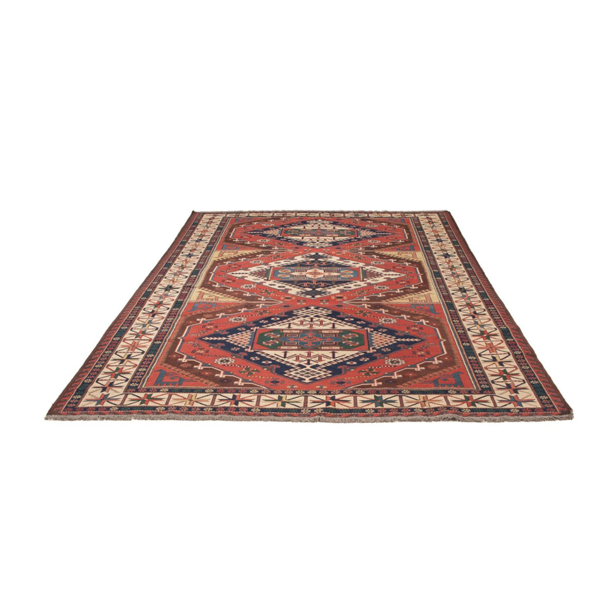 Alfombra Kelim - Oriental - Soumak - 282 x 198 cm - rojo