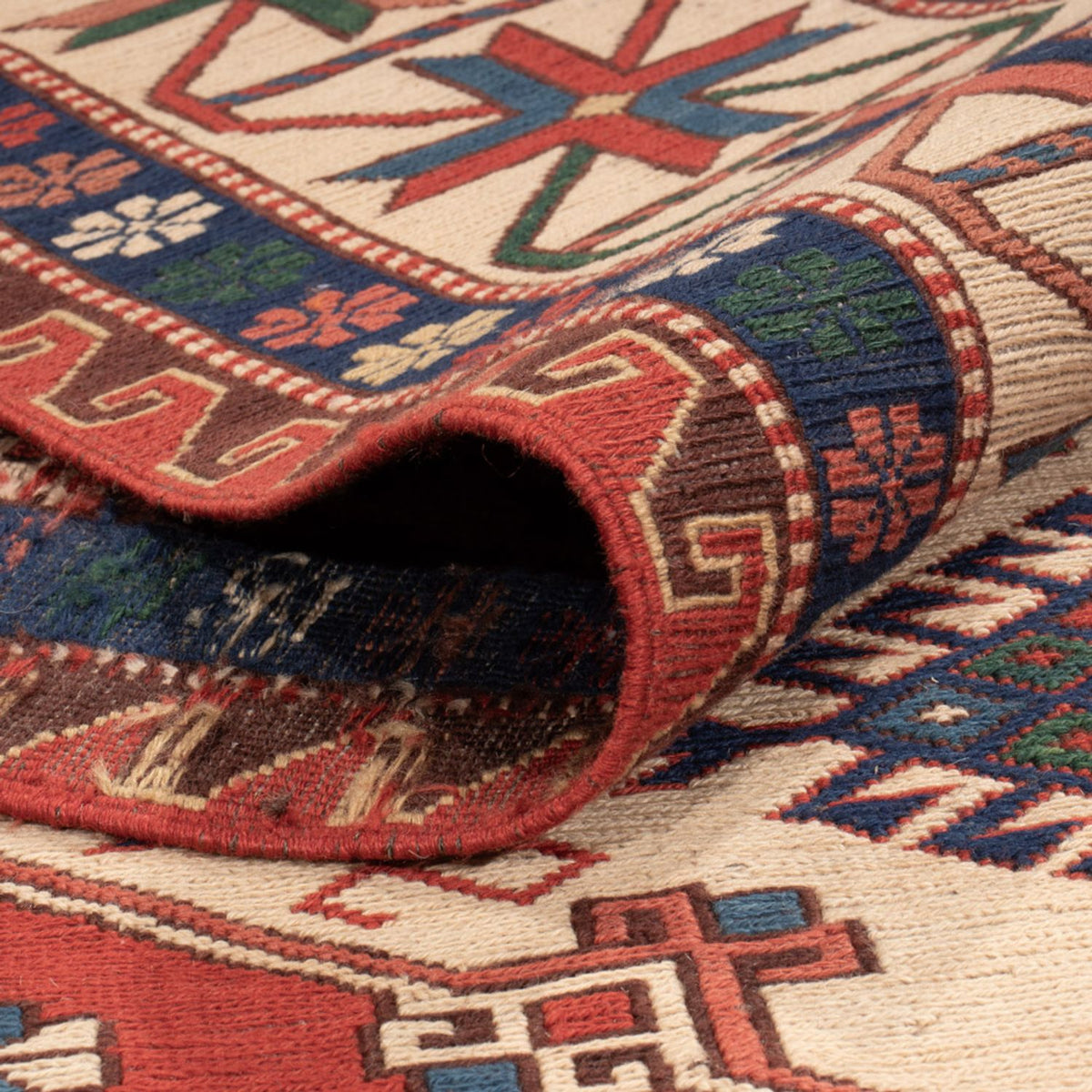 Alfombra Kelim - Oriental - Soumak - 320 x 212 cm - rojo