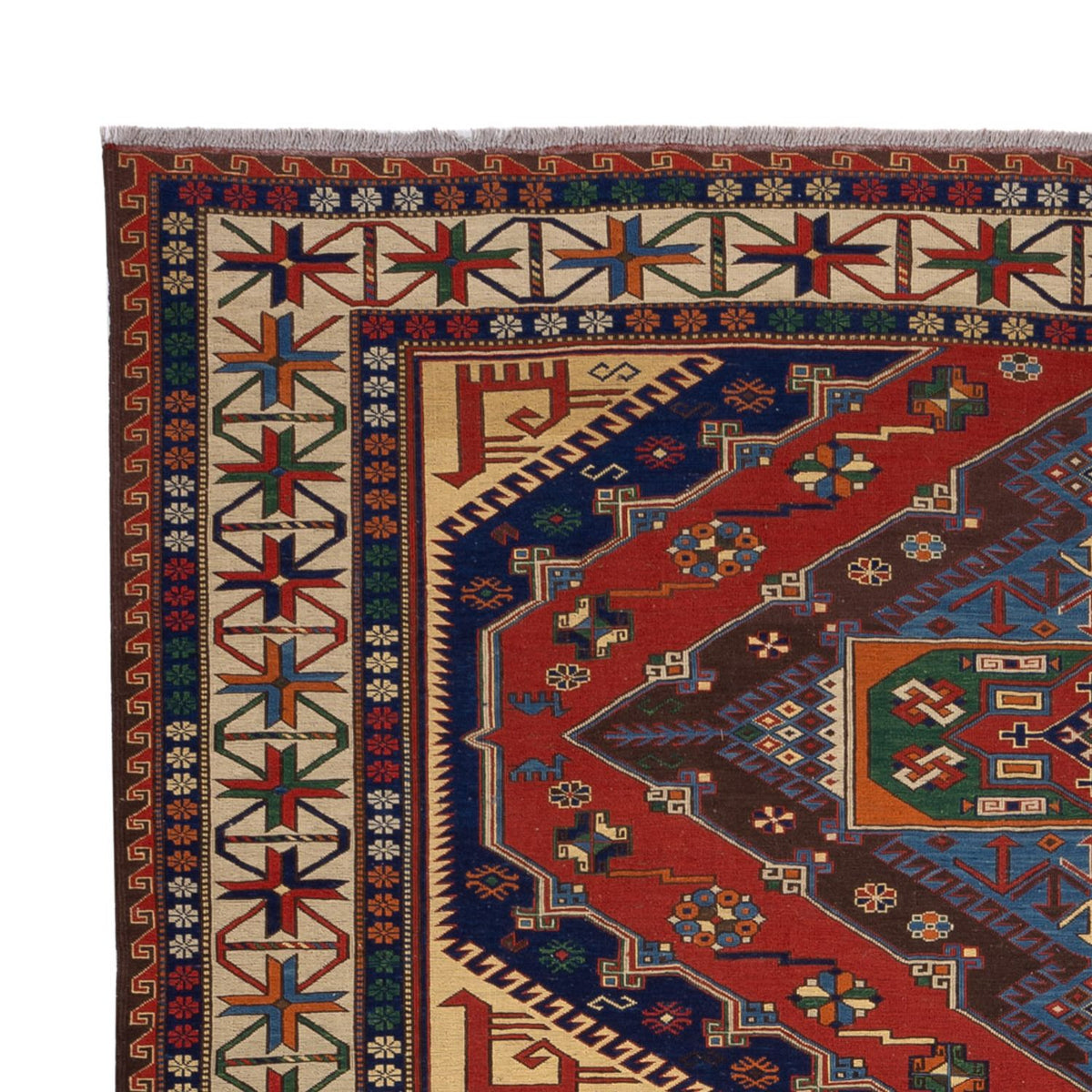 Alfombra Kelim - Oriental - Soumak - 281 x 203 cm - rojo