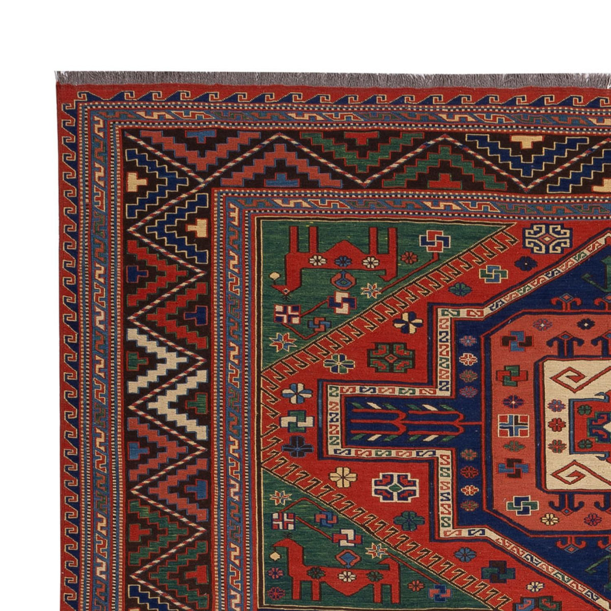 Alfombra Kelim - Oriental - Soumak - 276 x 205 cm - rojo