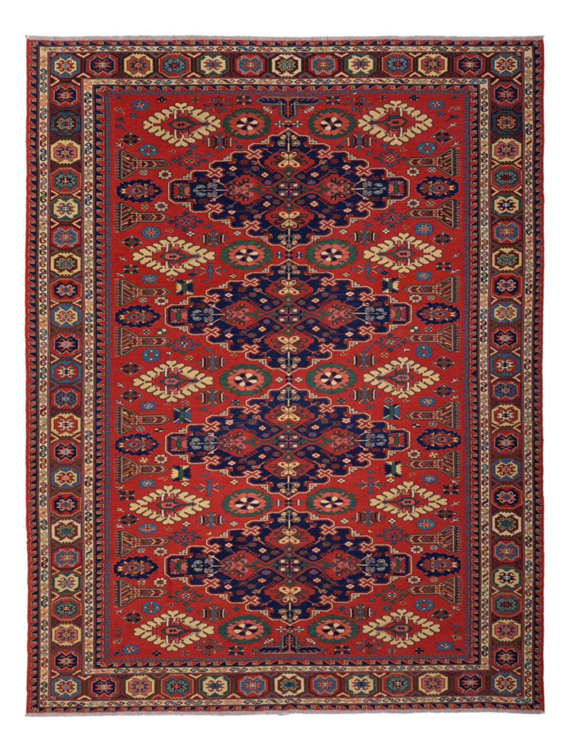 Alfombra Kelim - Oriental - Soumak - 318 x 241 cm - rojo
