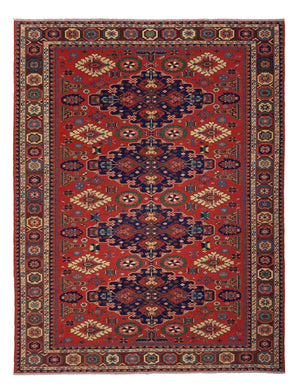 Alfombra Kelim - Oriental - Soumak - 318 x 241 cm - rojo