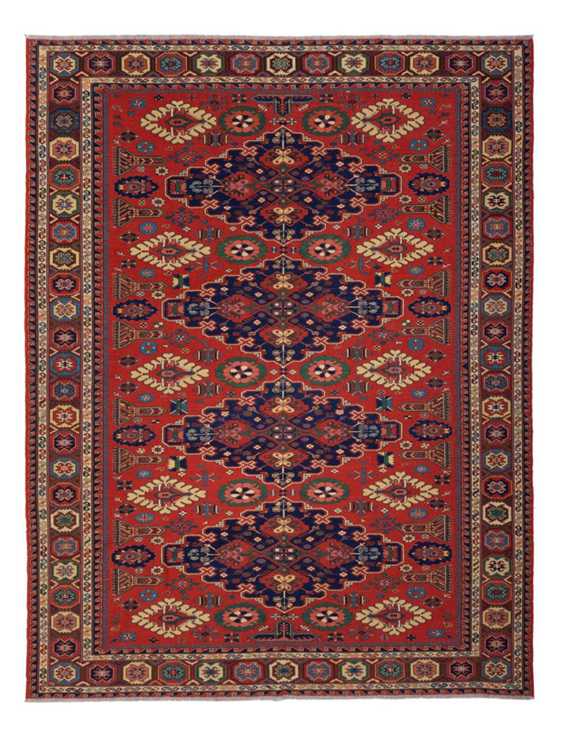 Alfombra Kelim - Oriental - Soumak - 318 x 241 cm - rojo