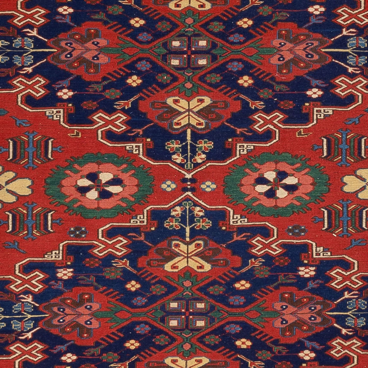 Alfombra Kelim - Oriental - Soumak - 318 x 241 cm - rojo