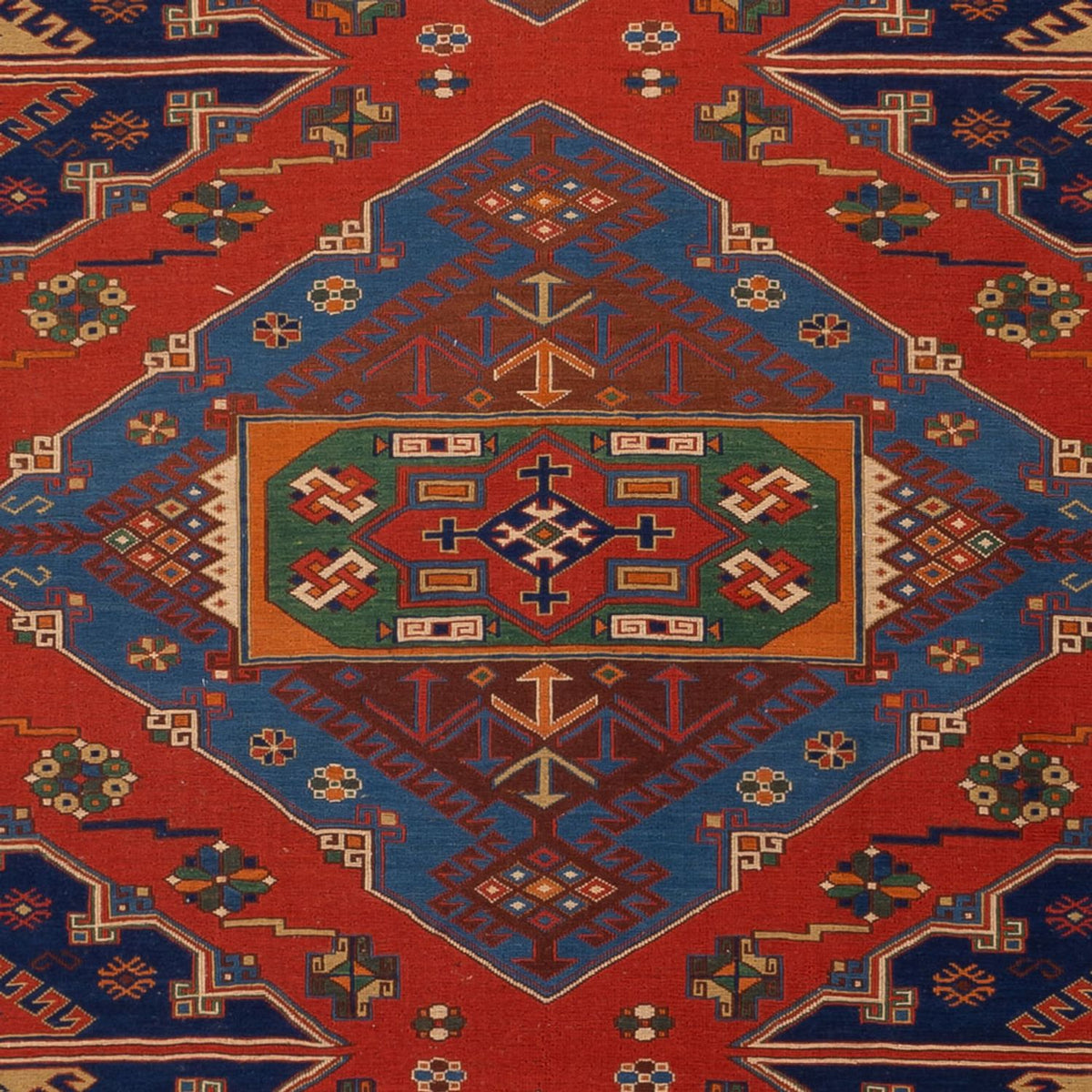 Alfombra Kelim - Oriental - Soumak - 294 x 204 cm - rojo