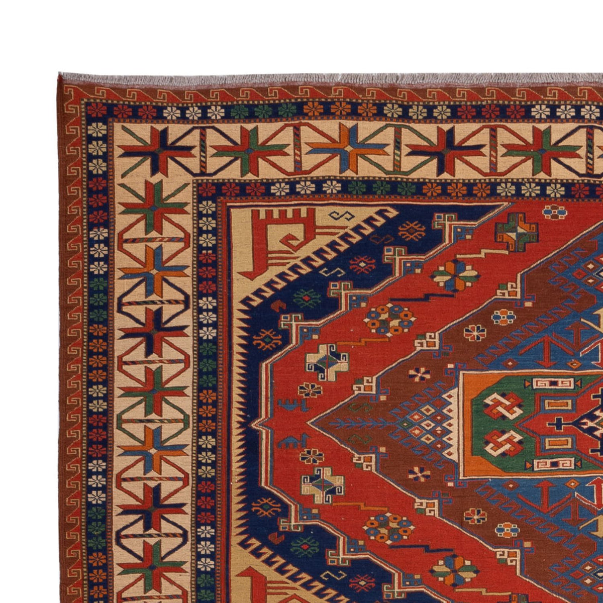 Alfombra Kelim - Oriental - Soumak - 294 x 204 cm - rojo