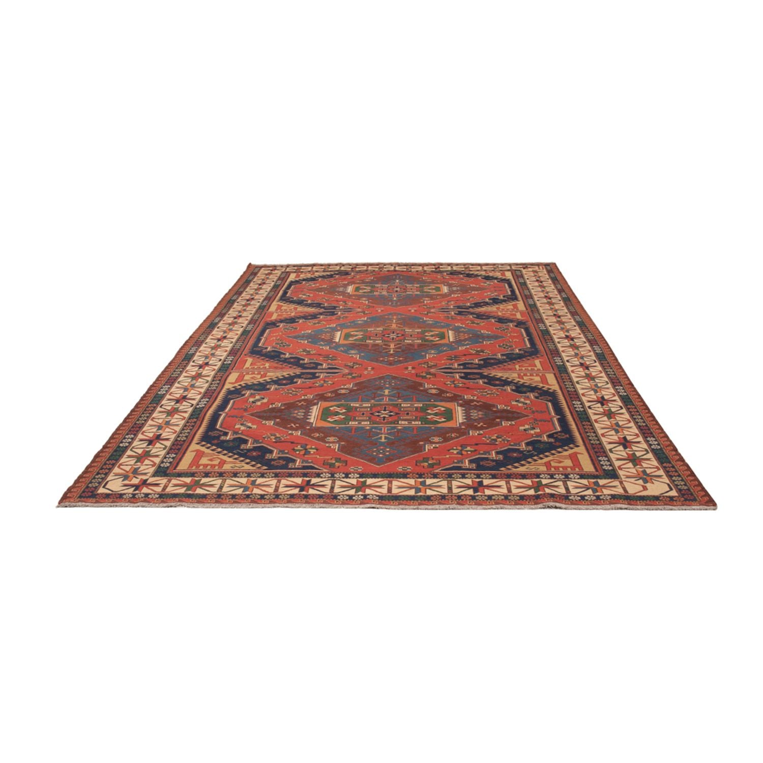 Alfombra Kelim - Oriental - Soumak - 294 x 204 cm - rojo