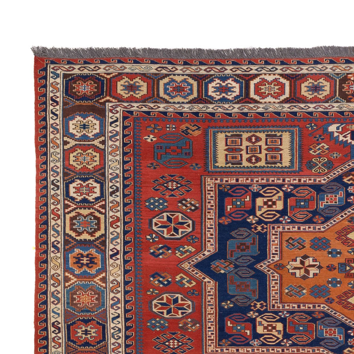 Alfombra Kelim - Oriental - Soumak - 323 x 236 cm - rojo