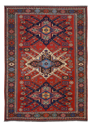 Alfombra Kelim - Oriental - Soumak - 292 x 218 cm - rojo