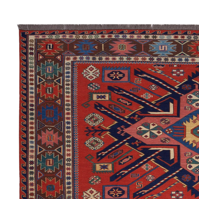 Alfombra Kelim - Oriental - Soumak - 292 x 218 cm - rojo