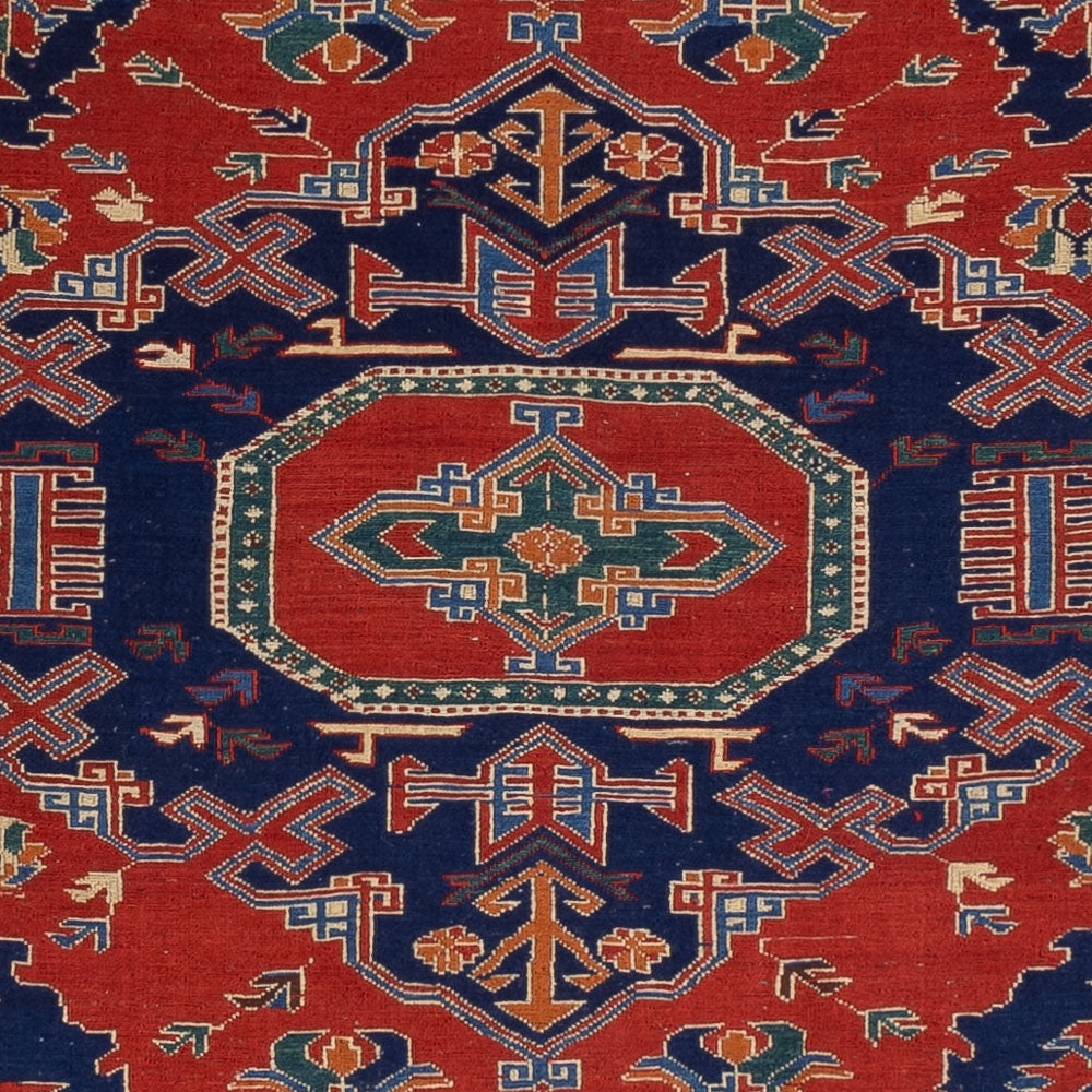 Alfombra Kelim - Oriental - Soumak - 263 x 178 cm - rojo