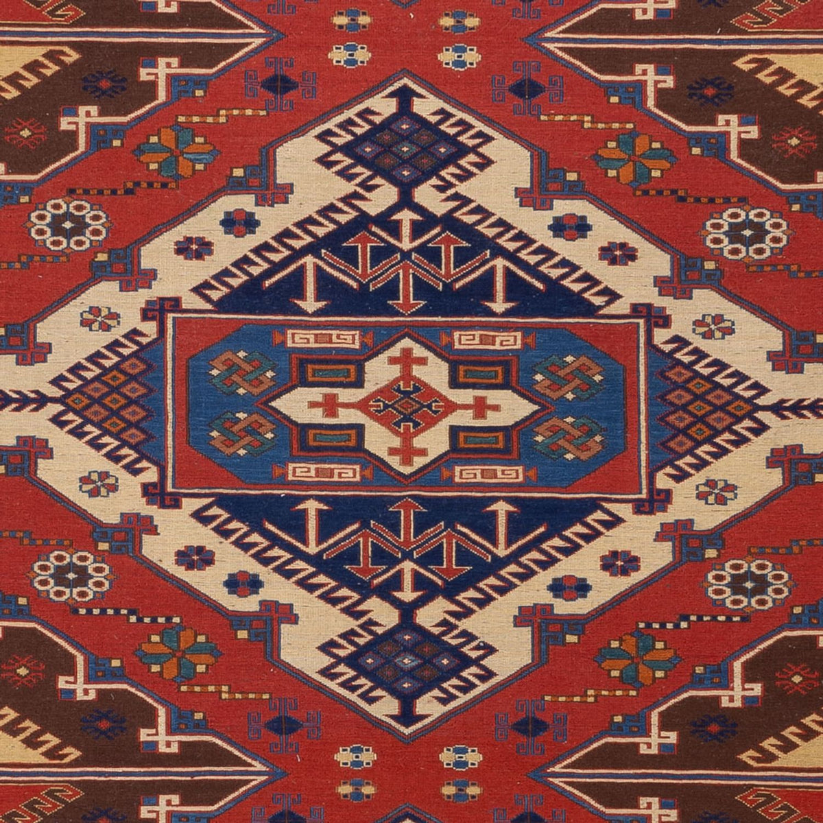 Alfombra Kelim - Oriental - Soumak - 282 x 204 cm - rojo