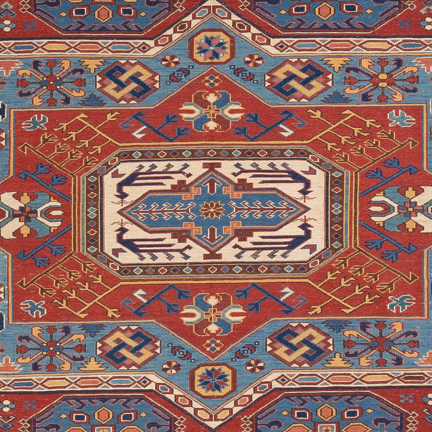 Alfombra Kelim - Oriental - Soumak - 329 x 256 cm - rojo