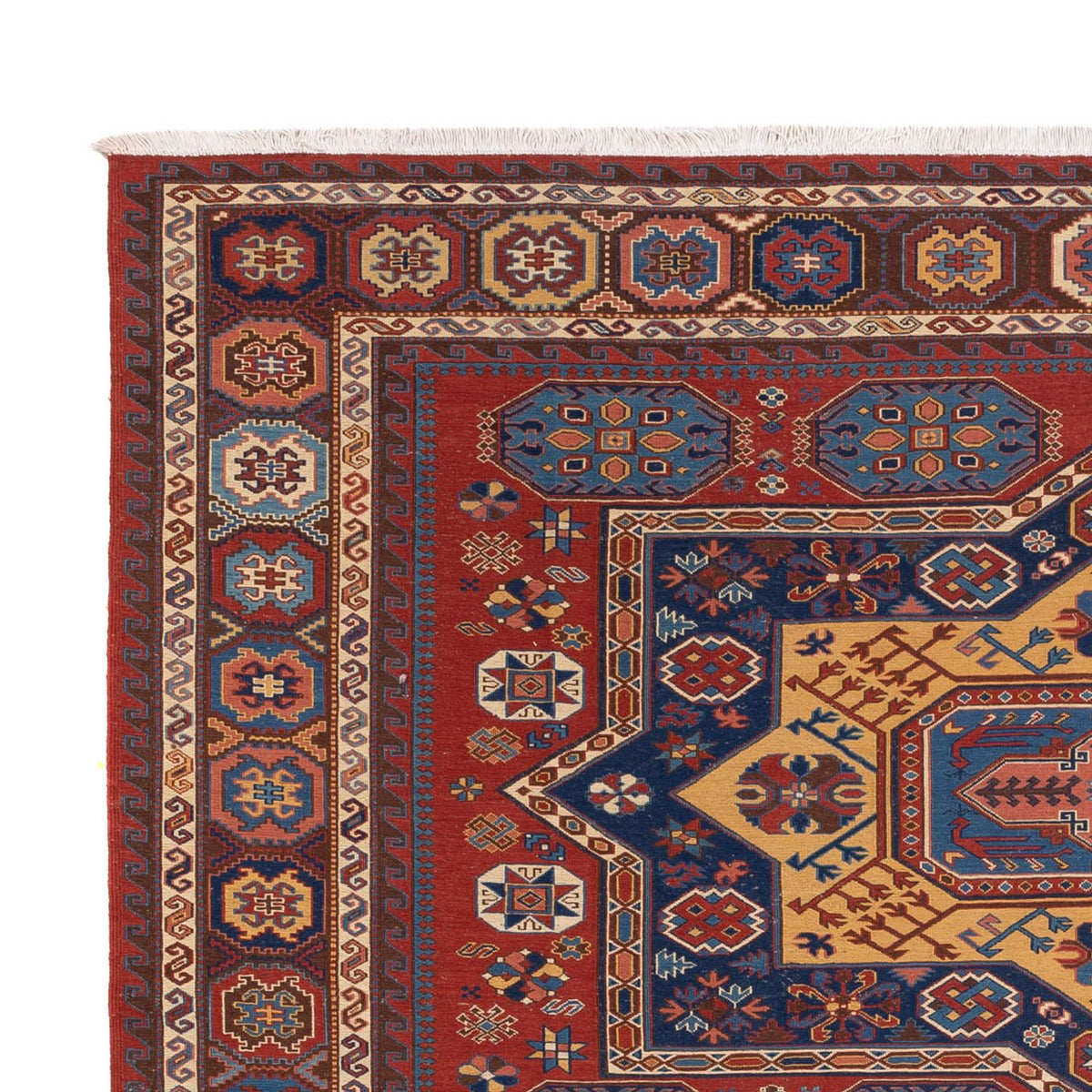Alfombra Kelim - Oriental - Soumak - 329 x 256 cm - rojo