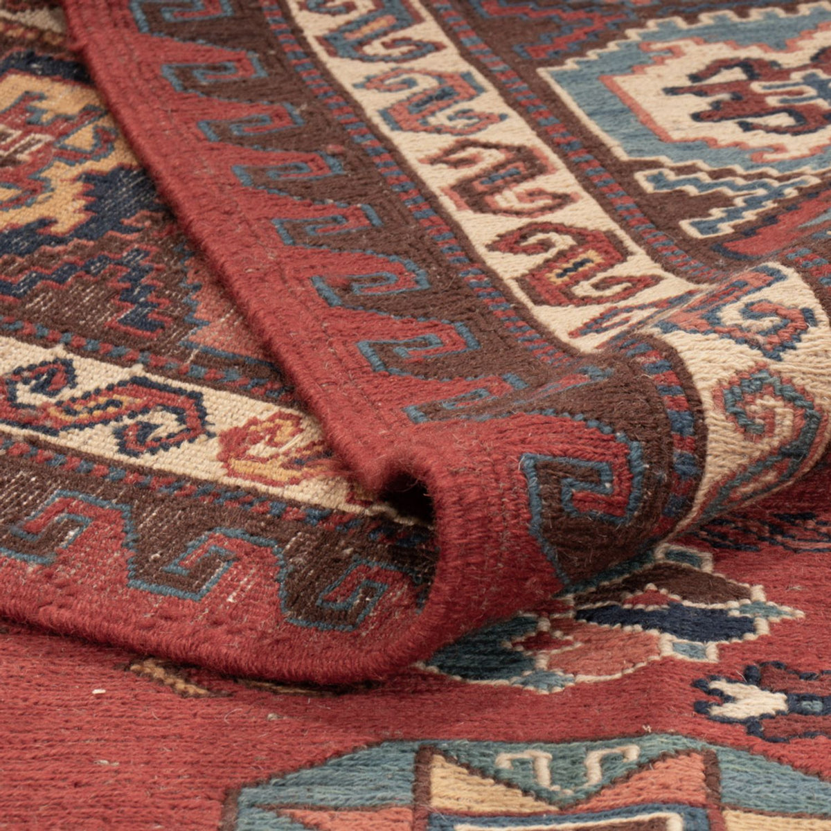 Alfombra Kelim - Oriental - Soumak - 329 x 256 cm - rojo