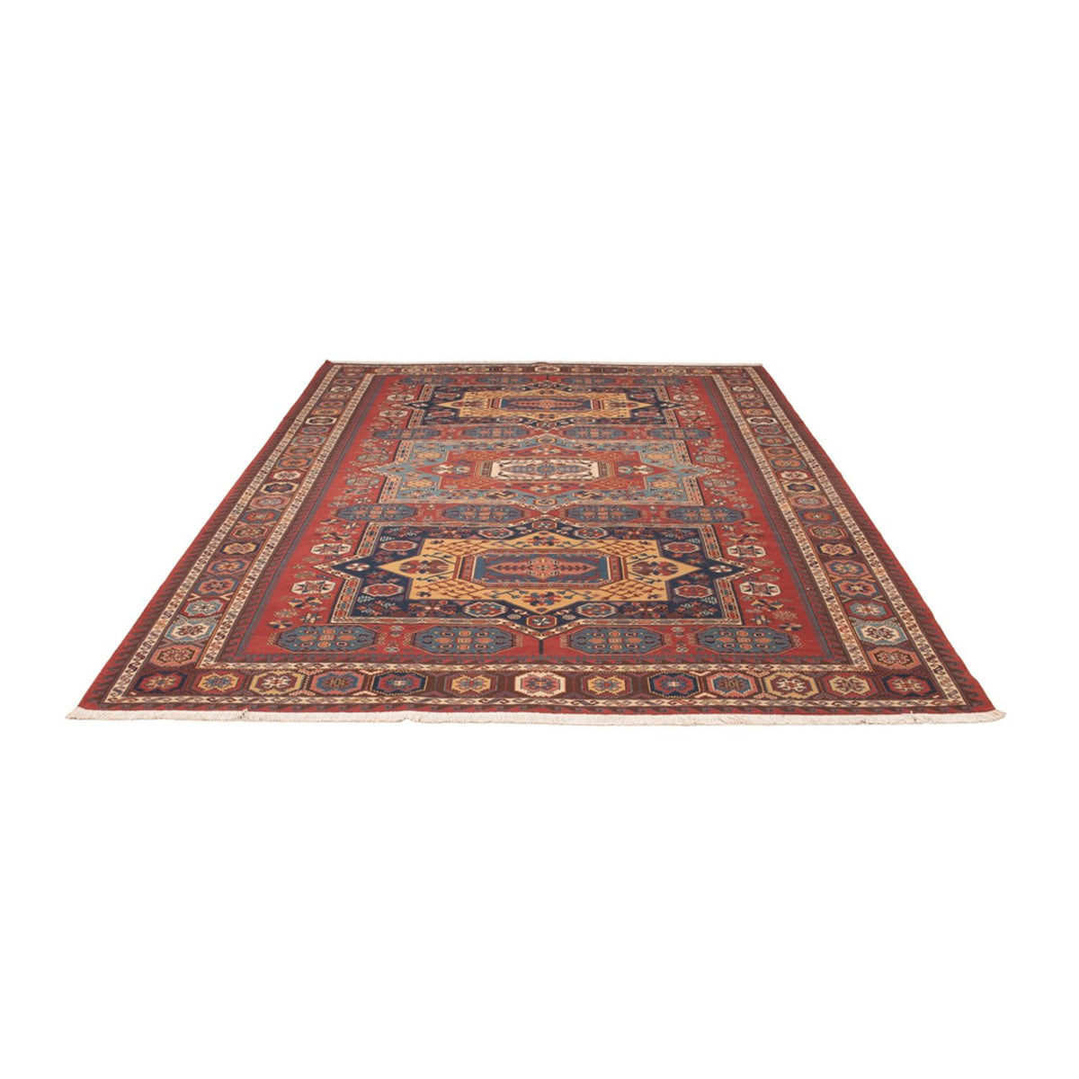 Alfombra Kelim - Oriental - Soumak - 329 x 256 cm - rojo