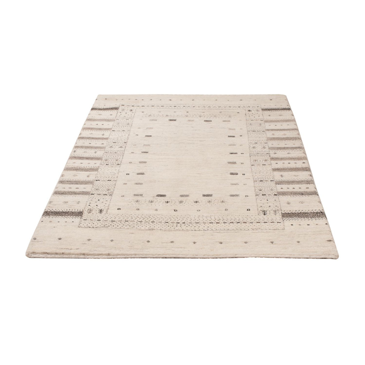 Alfombra Gabbeh - Loribaft Indus - 152 x 105 cm - crema