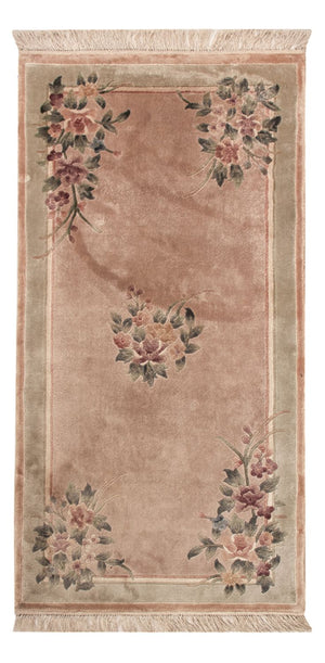 Alfombra de seda - Seda china - 135 x 70 cm - beige