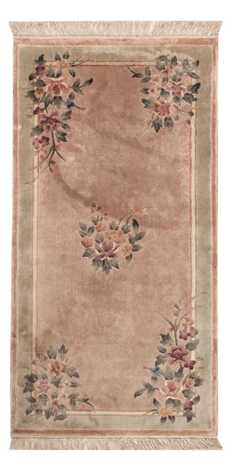 Alfombra de seda - Seda china - 135 x 70 cm - beige