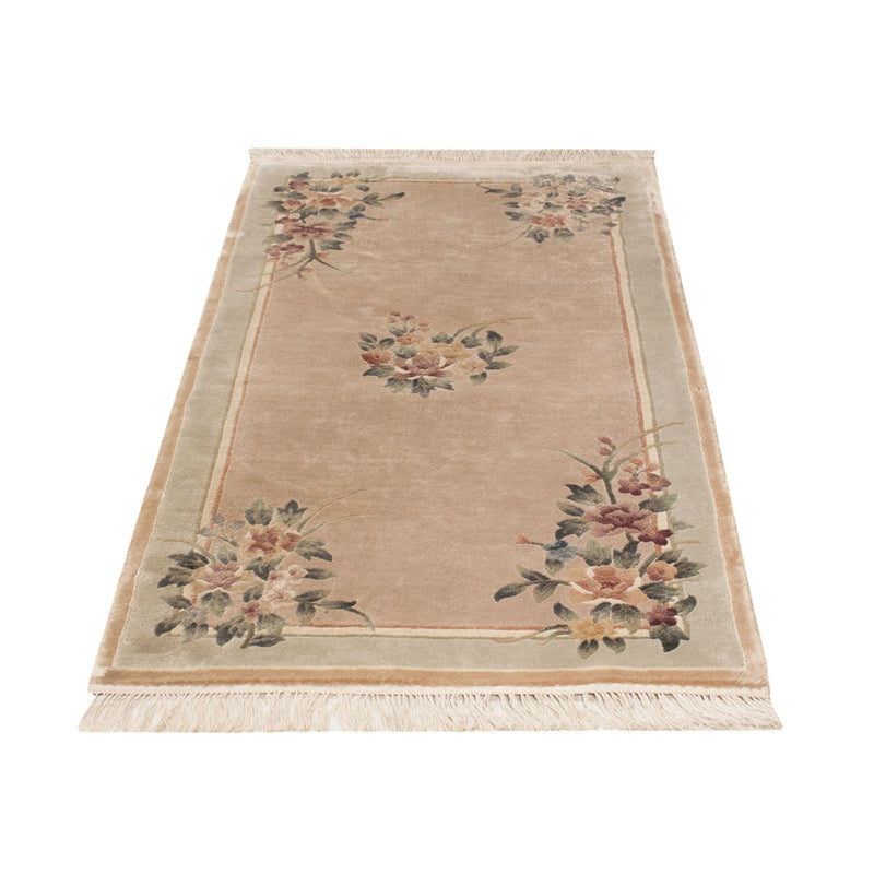 Alfombra de seda - Seda china - 135 x 70 cm - beige