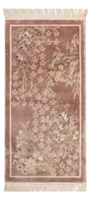 Alfombra de seda - Seda china - 123 x 62 cm - beige