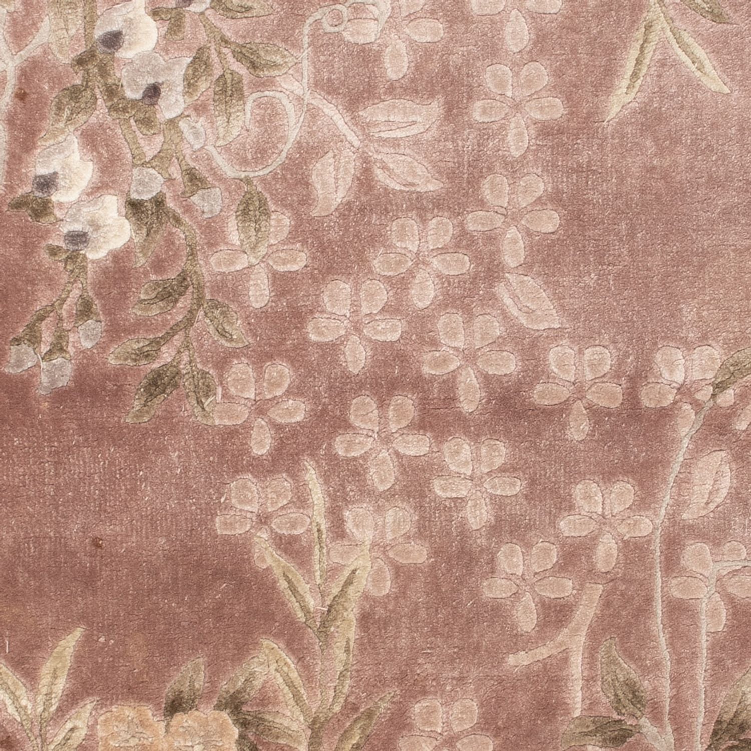 Alfombra de seda - Seda china - 123 x 62 cm - beige