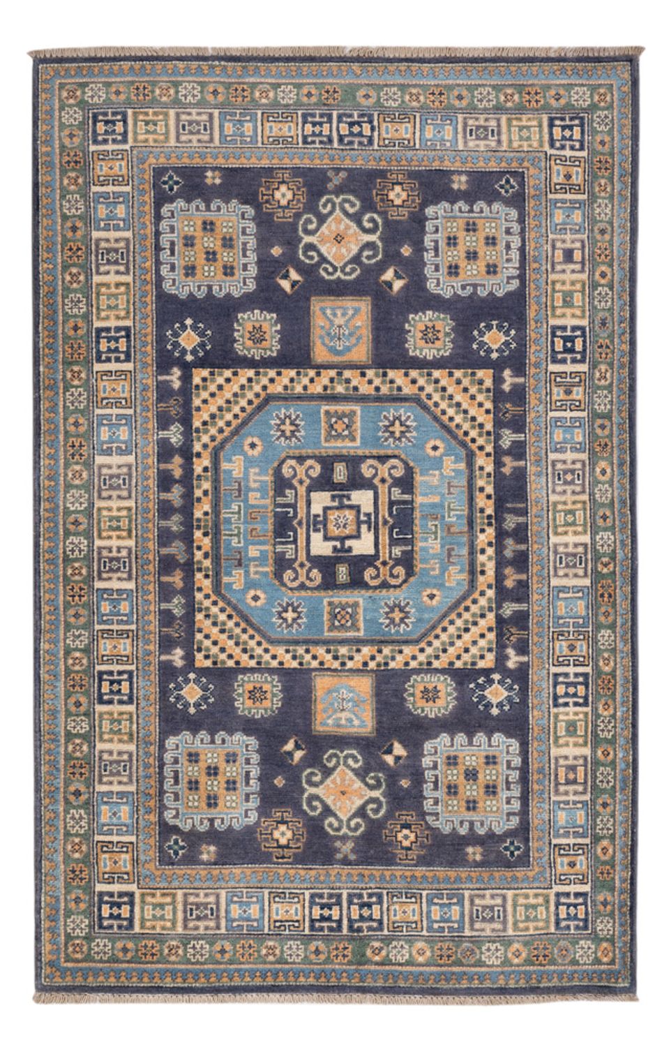 Alfombra Ziegler - Kazak - 180 x 117 cm - azul oscuro