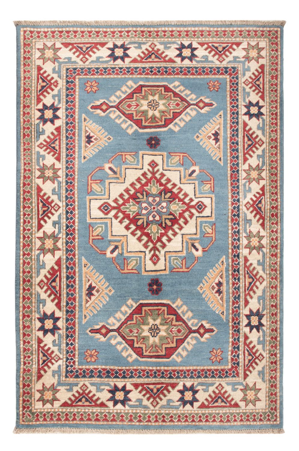 Alfombra Ziegler - Kazak - 147 x 100 cm - azul claro