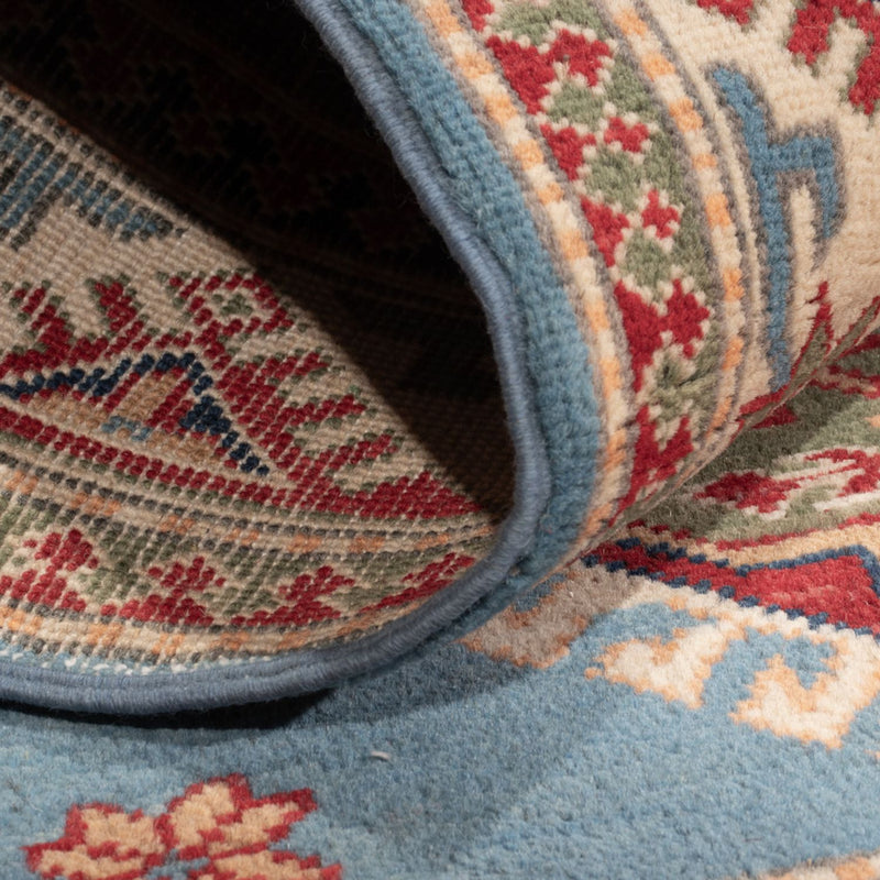 Alfombra Ziegler - Kazak - 147 x 100 cm - azul claro