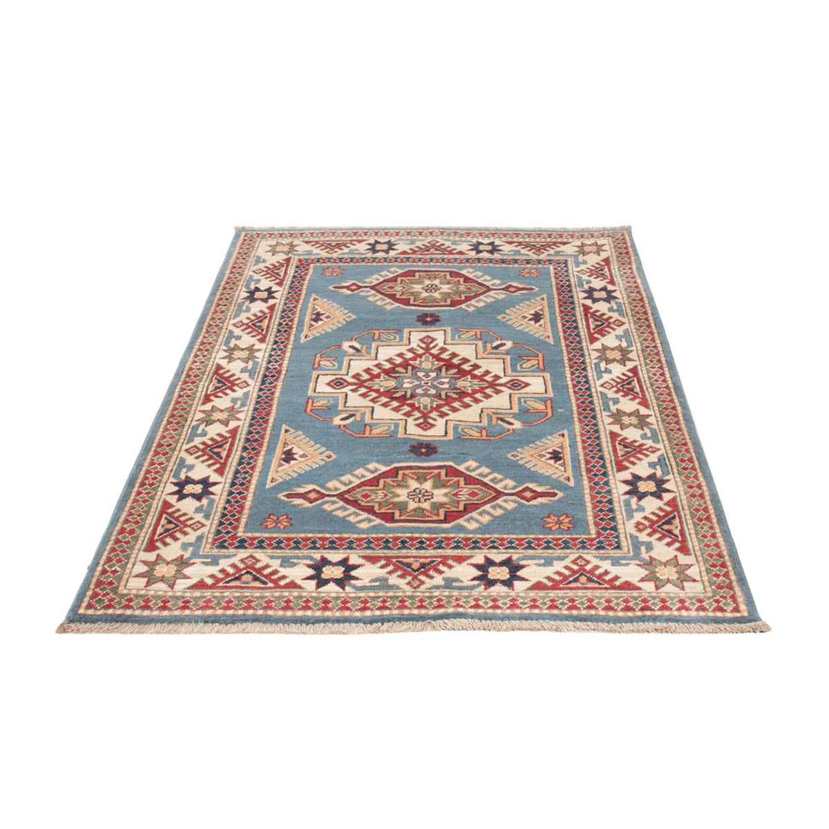 Alfombra Ziegler - Kazak - 147 x 100 cm - azul claro