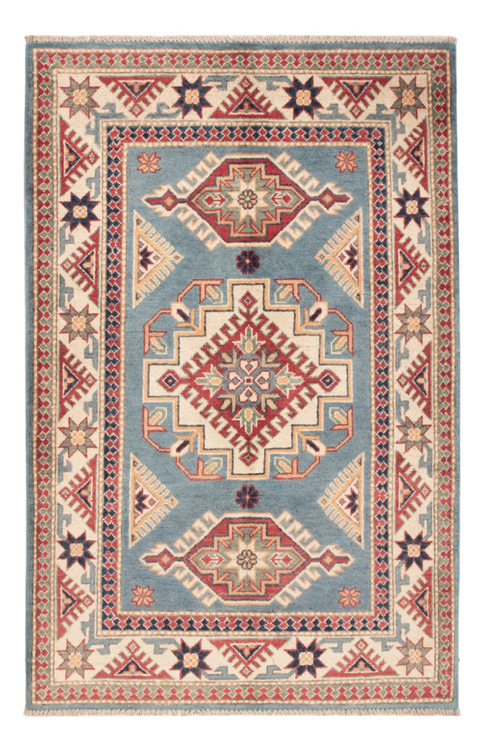 Alfombra Ziegler - Kazak - 149 x 97 cm - azul claro